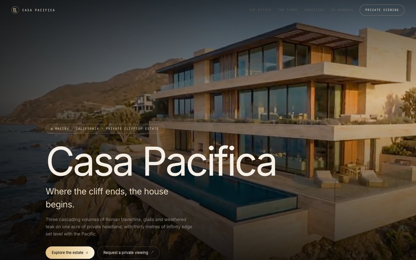 Cinematic property page