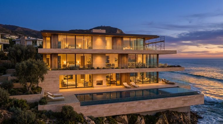 Construction final dusk ocean